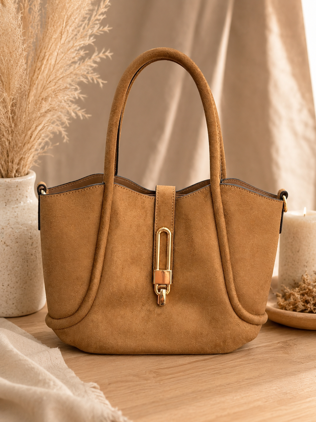 🤎 Sac à main Camel-Eva
