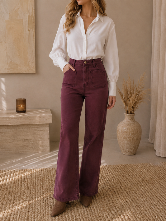 Pantalon Stella – Bordeaux