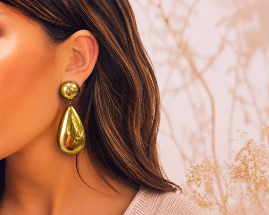 Boucles d’oreilles Simone - Goutte dorée
